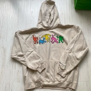 Keith Haring sweatshirt. Beige / Tan. Size large